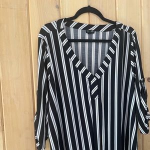 Torrid Black and White Stripped long Sleeve Size 3